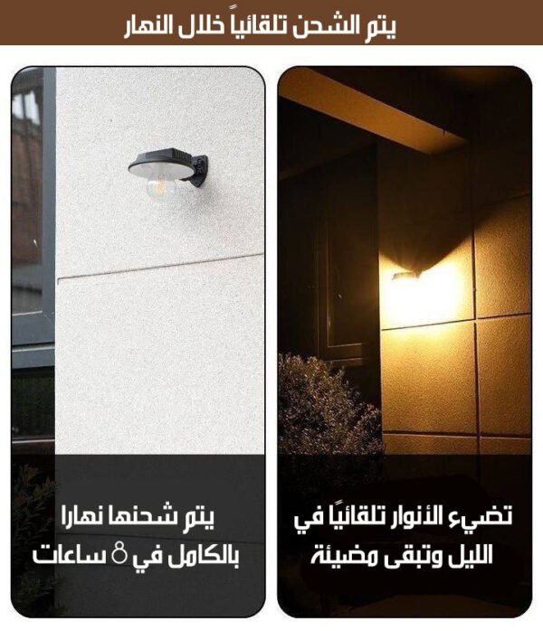 مصباح خارجي جداري يعمل بالطاقة الشمسية SOLAR INDUCED WALL LIGHT