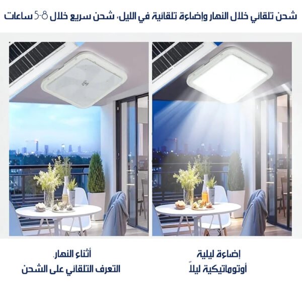 اضاءة سقف داخلية LED مقاومة للماء بالطاقة الشمسية WATERPROOF SOLAR-POWERED LED
