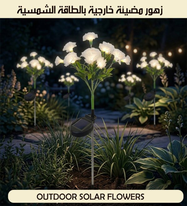 زهور مضيئة خارجية بالطاقة الشمسية Outdoor Solar Flowers