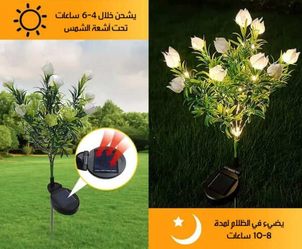 زهور مضيئة خارجية بالطاقة الشمسية Outdoor Solar Flowers