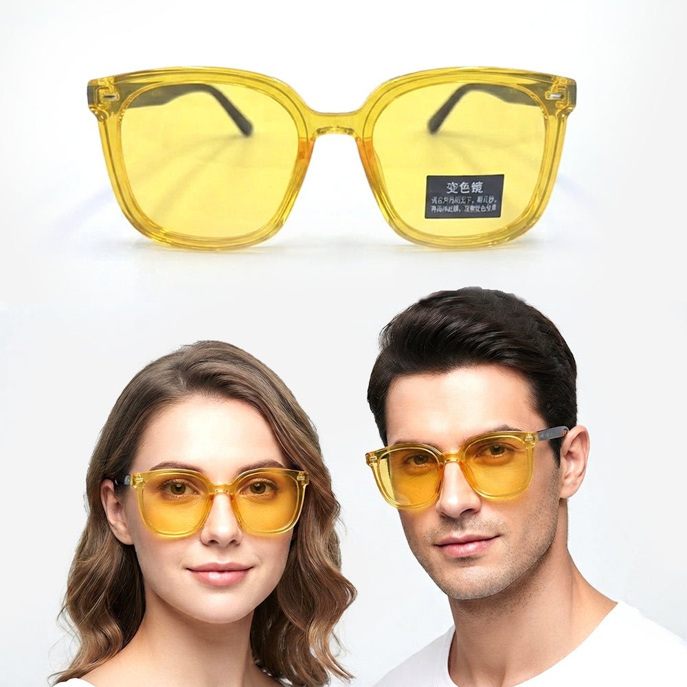 نظارة قيادة شمسية و ليلية ضد توهج الاضاءة Photochromic Driving Glasses