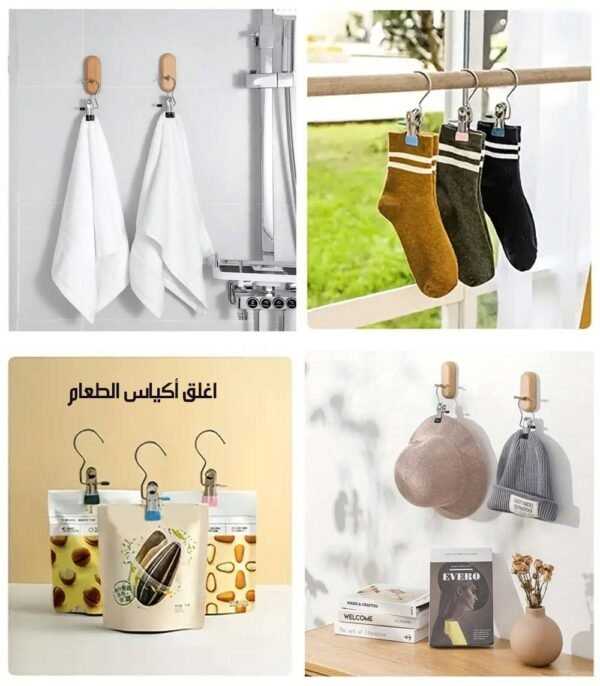 علاقة بملقط متعددة الاستخدامHanging clips hooks