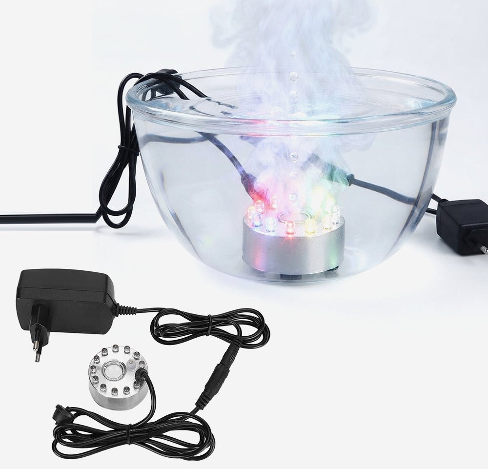 ديكور اضاءة للماء مع بخار بالأمواج فوق الصوتيةUltrasonic Atomizer