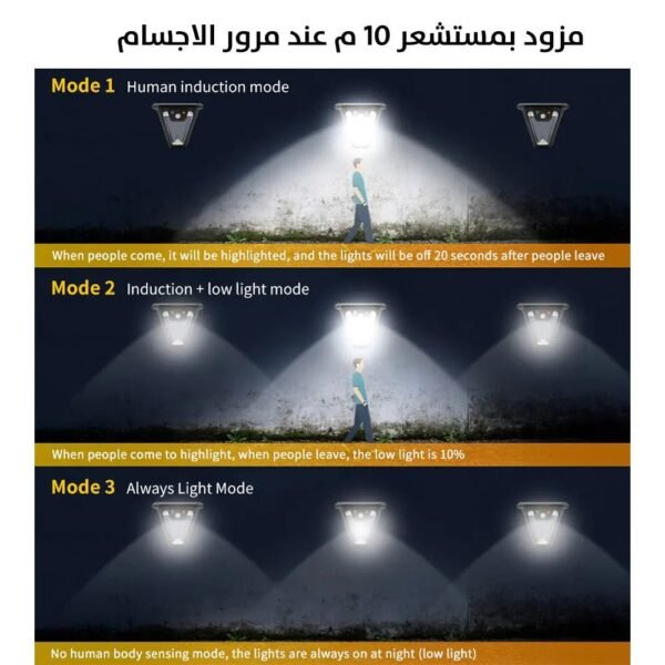 ضوء ليد خارجي للحدائق يعمل بالطاقة الشمسية Solar Motion Landscape Light W791-2