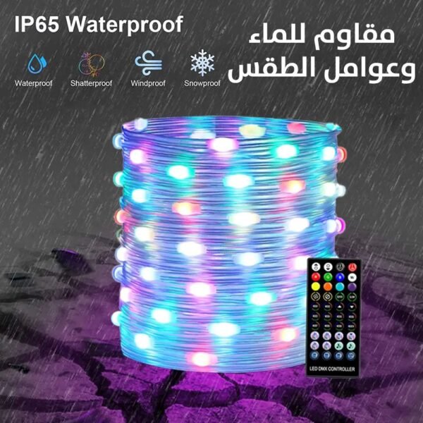 ضوء ليد متعدد الألوان يتغير بالصوت 10 متر SMART FAIRY LIGHTS IC-RGB