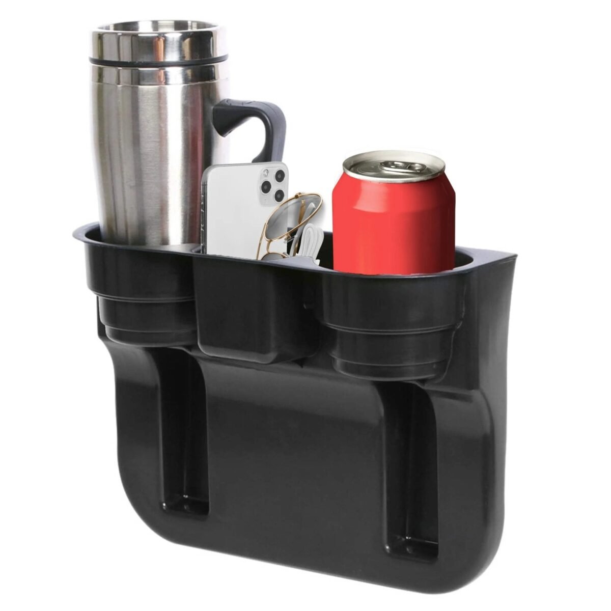 حامل أكواب للسيارات وجيب للهاتف الخلوي Car Cup Holder with Cell Phone
