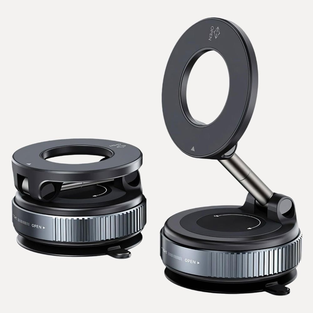 حامل موبايل مغناطيسي بتقنية ضغط الهواء Vacuum Suction Magnetic Bracket
