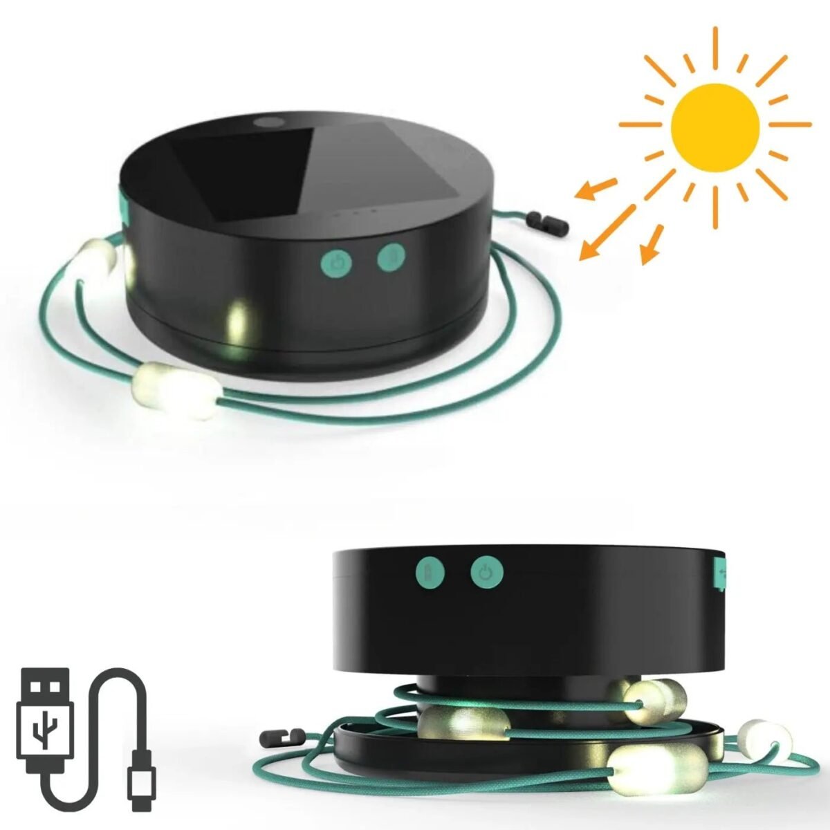 حبل اضاءة يعمل على الطاقة الشمسية SOLAR POWERED LIGHTING ROPE