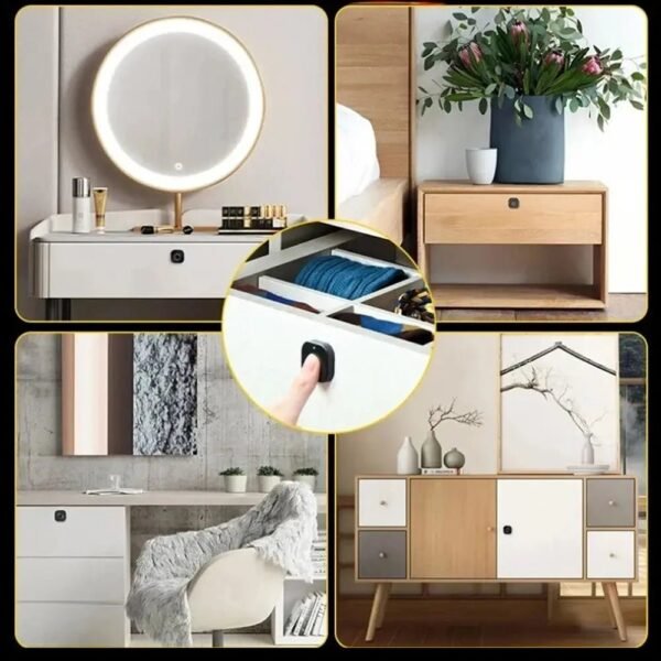 قفل الكتروني يعمل بالبصمة للخزائن والادراج Fingerprint lock for cabinets and drawers