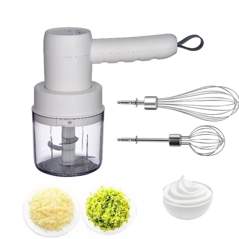 خفاقة كريمة وبيض ومفرمة ثوم شحن 2 في 1 WIRLESS MULTI-FUNCTION COOKING MACHINE