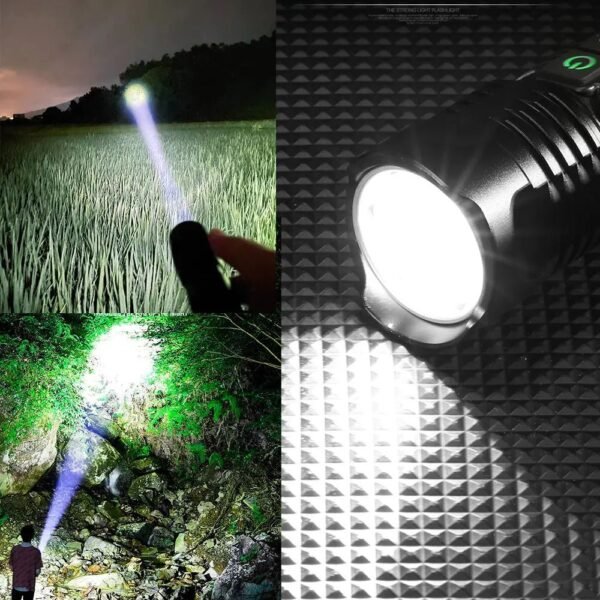 كشاف لوكس بعيد المدى يعمل بالشحن Ultra flashlight p100 led