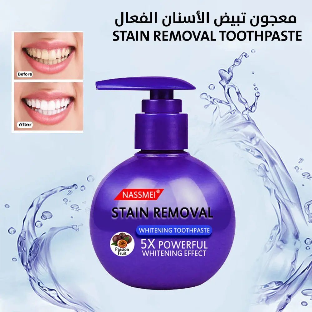 معجون تبيض الأسنان الفعال stain removal toothpaste