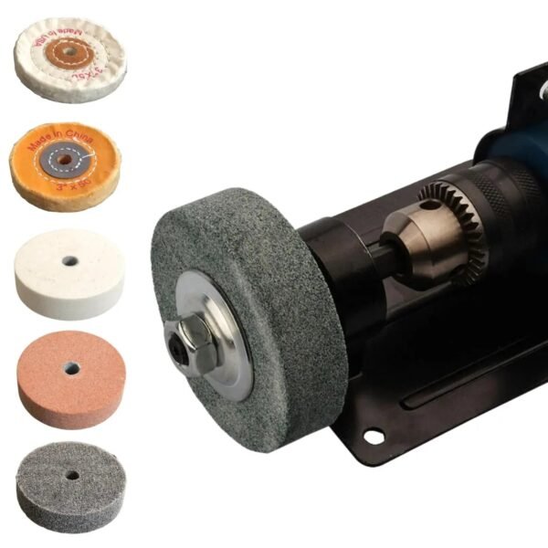 مجموعة تلميع وصقل بقاعدة ومحول للدرل Buffing Polishing Set with Drill Adapter