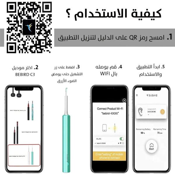 منظار (كاميرا) إزالة شمع الأذن OTOSCOPE Ear Wax Removal Endoscope