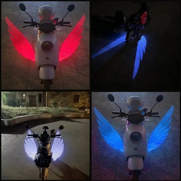 motorcycle lamp اضواء بروجيكتور شكل جناحين للدراجة النارية