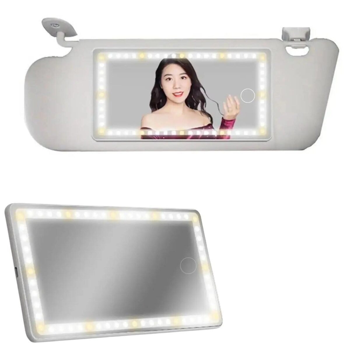 مرآة مضيئة لسيارتك تعمل باللمس LED touch car mirror
