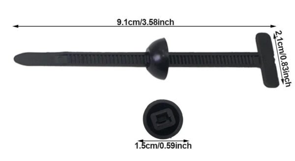 مشبك كوابل مزودة بمسمار و حزقة Nylon Universal Cable Tie Buckle