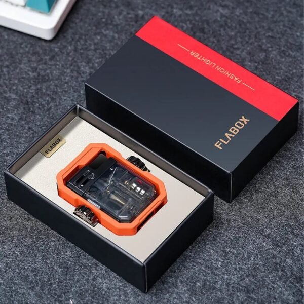 ولاعـة مقاومة للرياح قابلة للدوران مع ضوء ملون Rotatable windproof lighter with colorful light